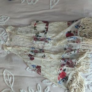Boho-style Open Front Vest